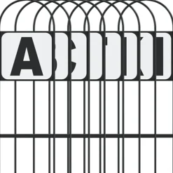 vidaXL Dressuurletters 8 st staal