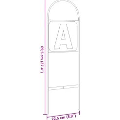 vidaXL Dressuurletters 8 st staal