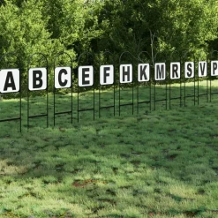 vidaXL Dressuurletters 12 st staal