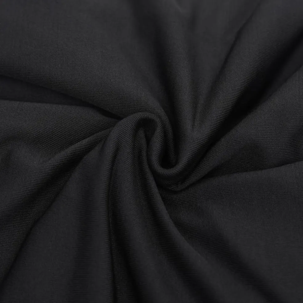 vidaXL Driezitsbankhoes stretch polyester jersey zwart