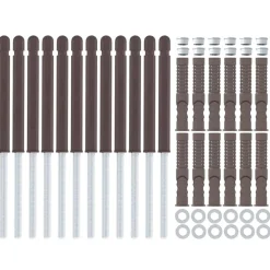 vidaXL Drijvende Plank Beugels 12 Beige Ø10 x 170 mm Staal