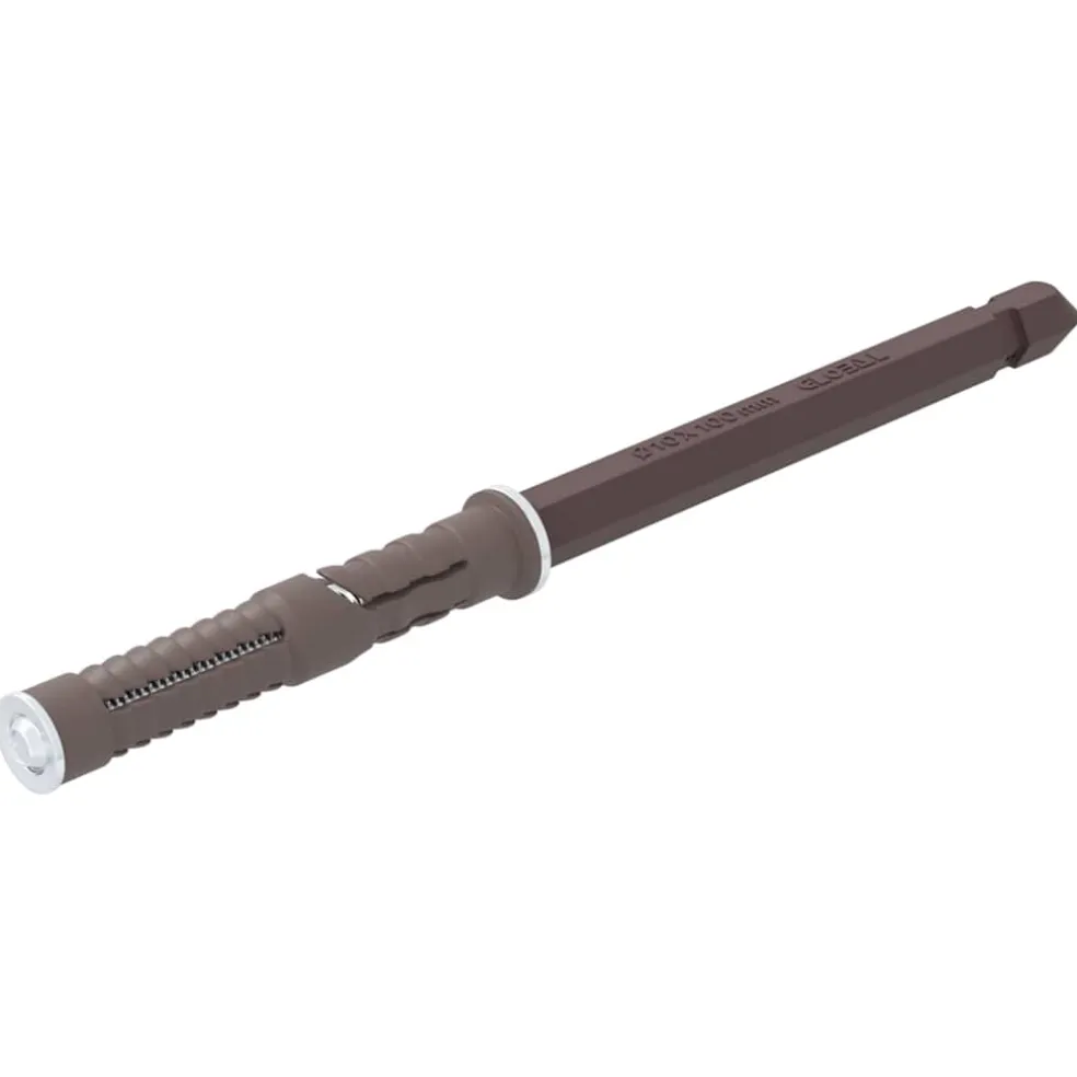 vidaXL Drijvende Plank Beugels 12 Beige Ø10 x 170 mm Staal