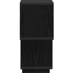 vidaXL Drijvende plank Muurmontage Zwart eiken 87 x 20 x 55 cm