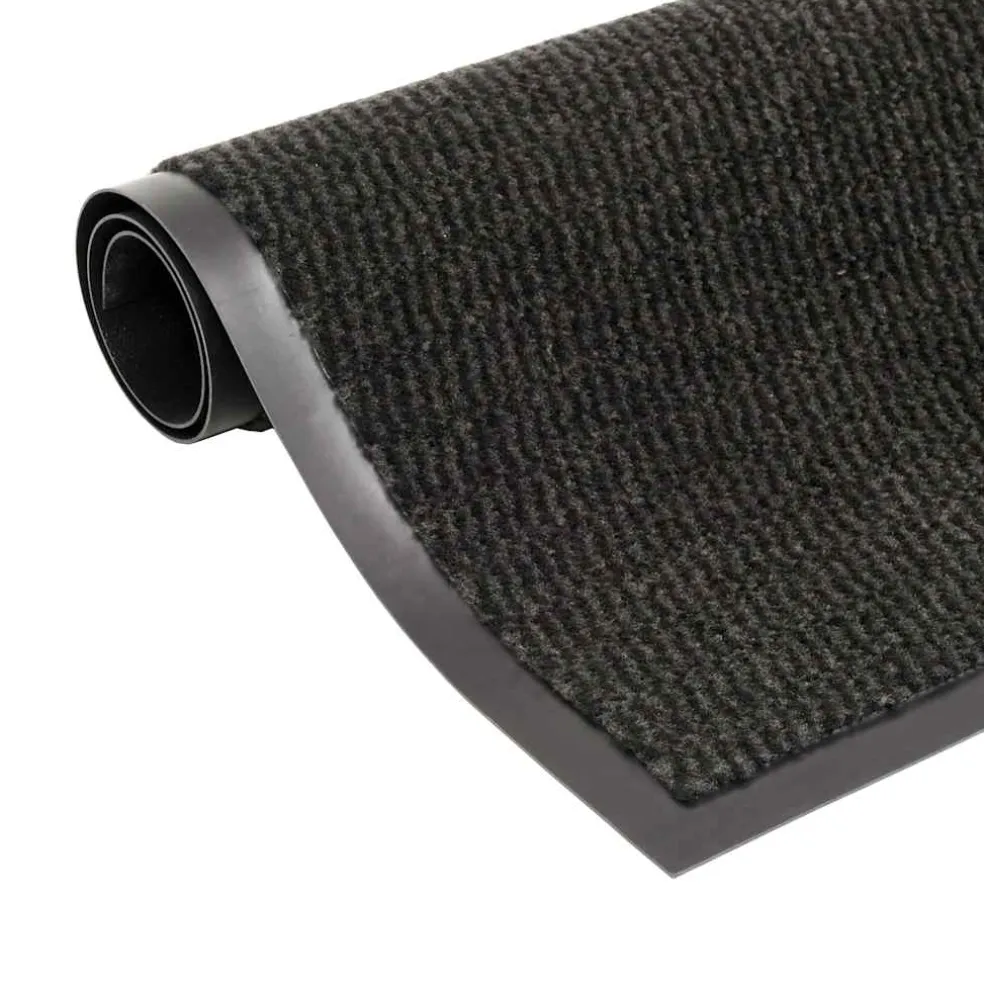 vidaXL Droogloopmat rechthoekig getuft 40x60 cm zwart