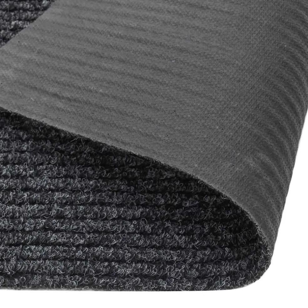 vidaXL Droogloopmat 100x100 cm antracietkleurig