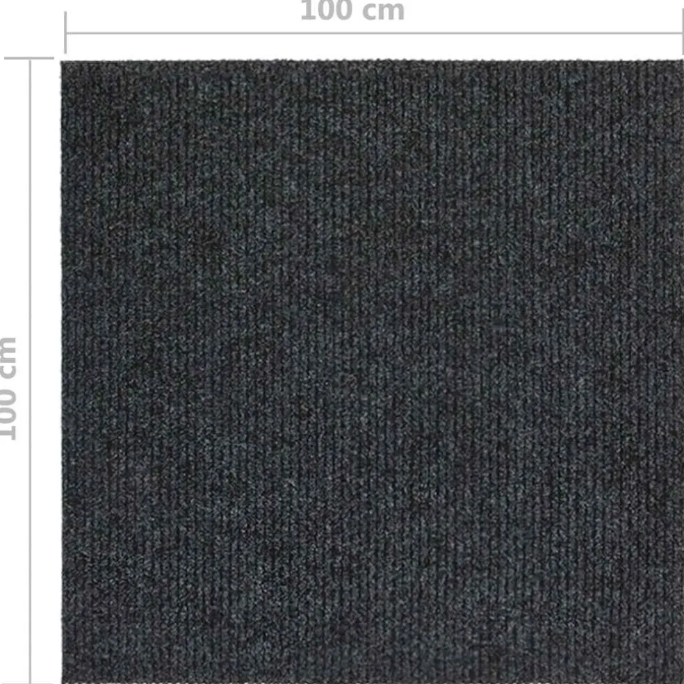vidaXL Droogloopmat 100x100 cm antracietkleurig