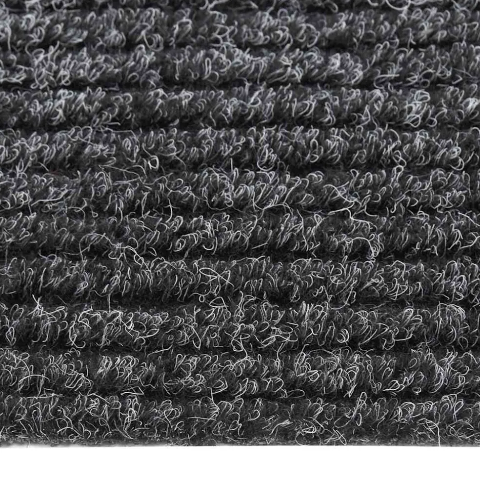 vidaXL Droogloopmat 100x100 cm antracietkleurig