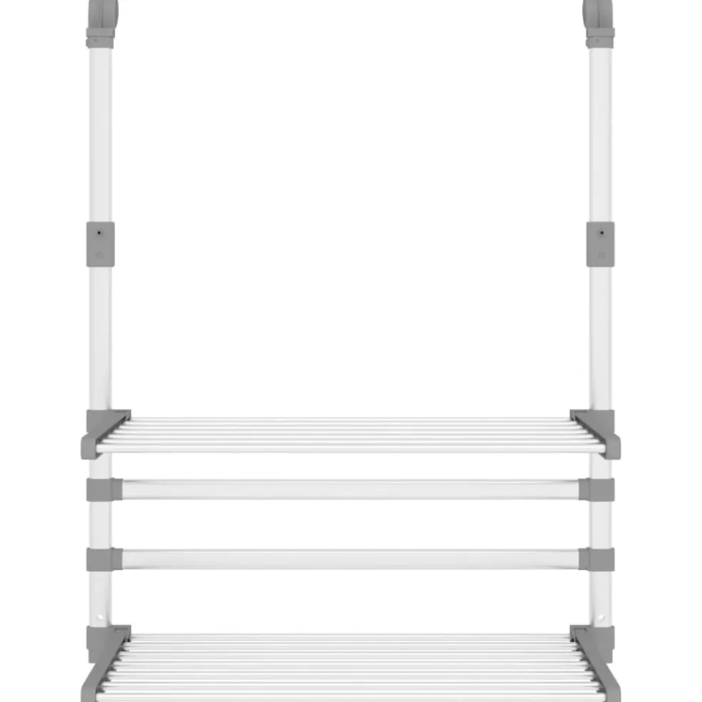 vidaXL Droogrek voor balkon 54x25x42 cm aluminium