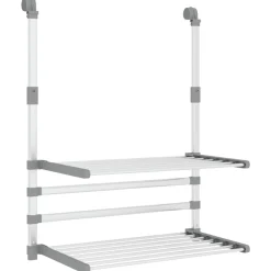 vidaXL Droogrek voor balkon 54x25x42 cm aluminium