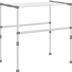 vidaXL Droogrek 83x(50-55)x(40-85) cm aluminium
