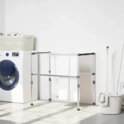 vidaXL Droogrek 83x(50-55)x(40-85) cm aluminium