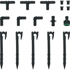 vidaXL Druppelslang 0,6'' 10 m rubber zwart