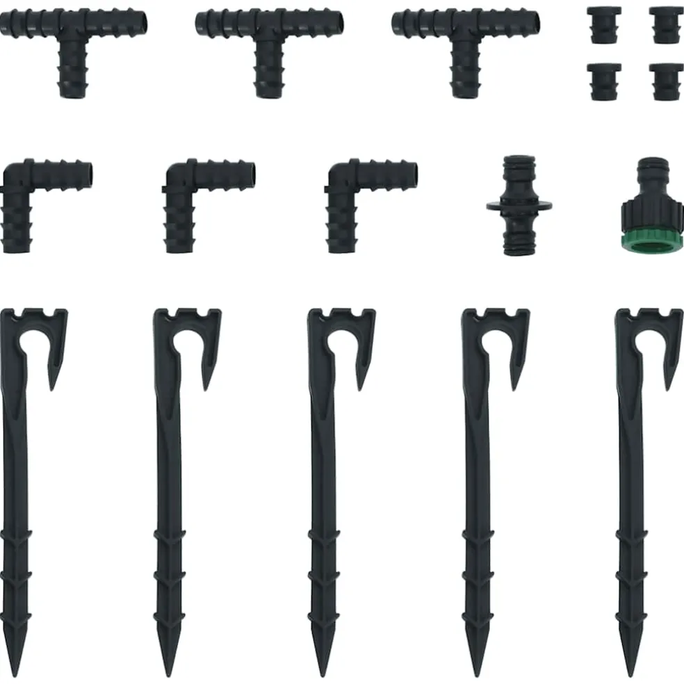 vidaXL Druppelslang 0,6'' 10 m rubber zwart