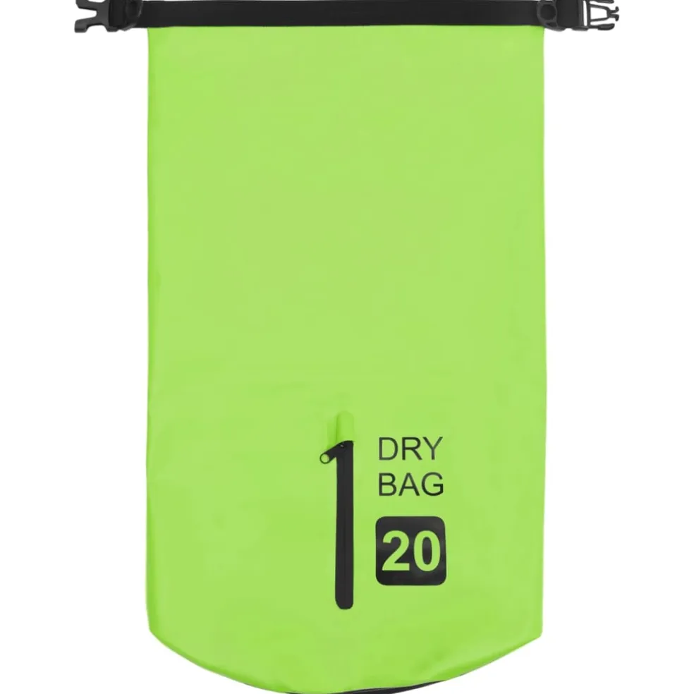 vidaXL Drybag met rits 20 L PVC groen