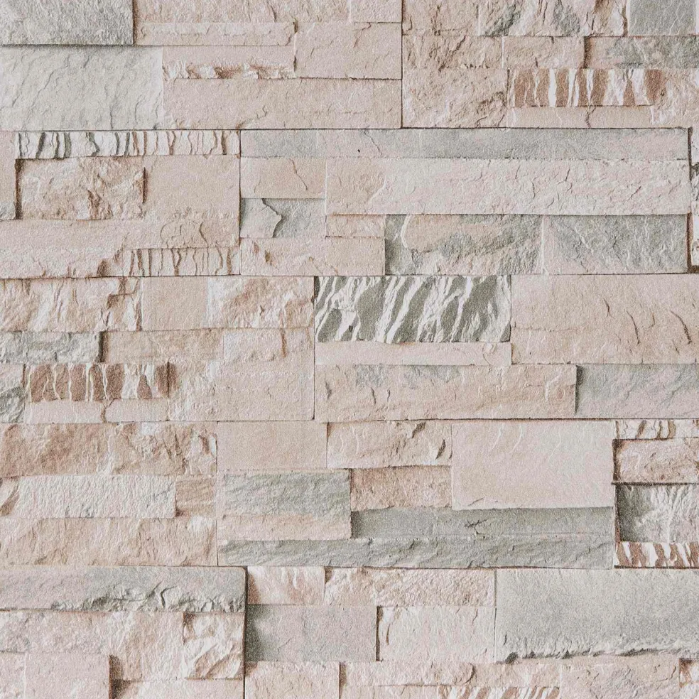 vidaXL 3D Steen Behang Beige 10 x 0,53 m Non-Woven Stof