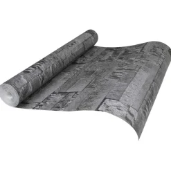 vidaXL 3D Steen Behang Zwart 10 x 0,53 m Non-Woven Stof