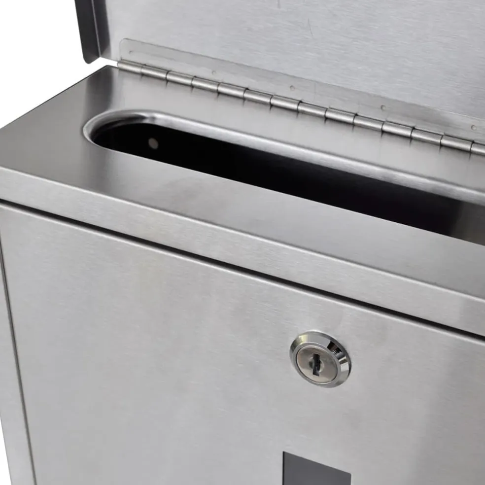 vidaXL Dubbele brievenbus op RVS standaard