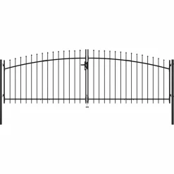 vidaXL Dubbele deur hekpoort Woerden met speerpunt 400x174,5 cm