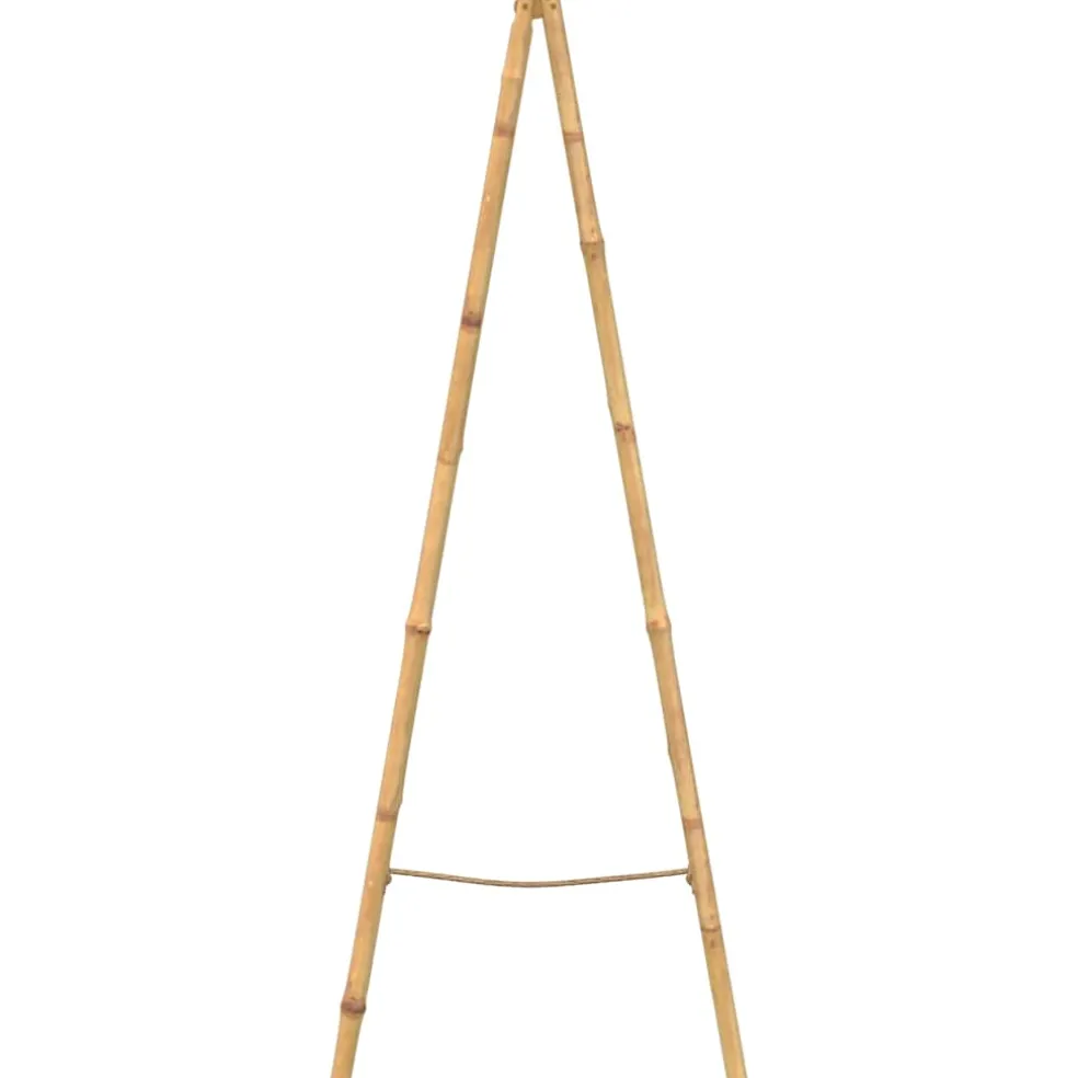 vidaXL Dubbele handdoekenladder met 5 tredes 50x160 cm bamboe