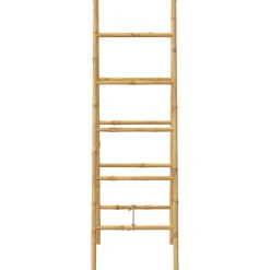 vidaXL Dubbele handdoekenladder met 5 tredes 50x160 cm bamboe