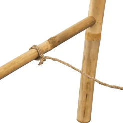 vidaXL Dubbele handdoekenladder met 5 tredes 50x160 cm bamboe