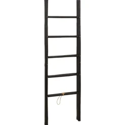 vidaXL Dubbele Handdoekladder Zwart 50 x 50 x 159 cm Bamboe