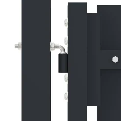 vidaXL Dubbele poort met deur staal 300x75 cm antraciet