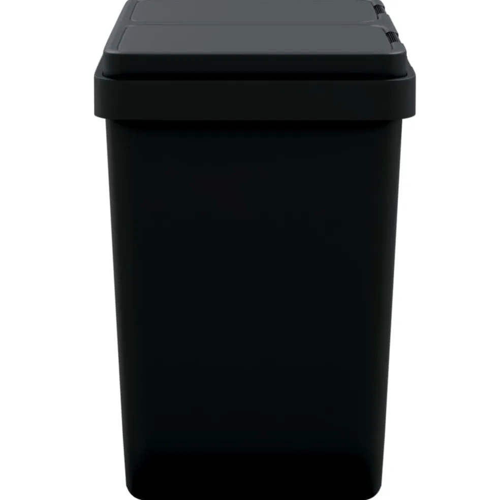 vidaXL Dubbele vuilnisbak 2x25 L antracietkleurig