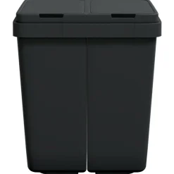 vidaXL Dubbele vuilnisbak 2x25 L antracietkleurig