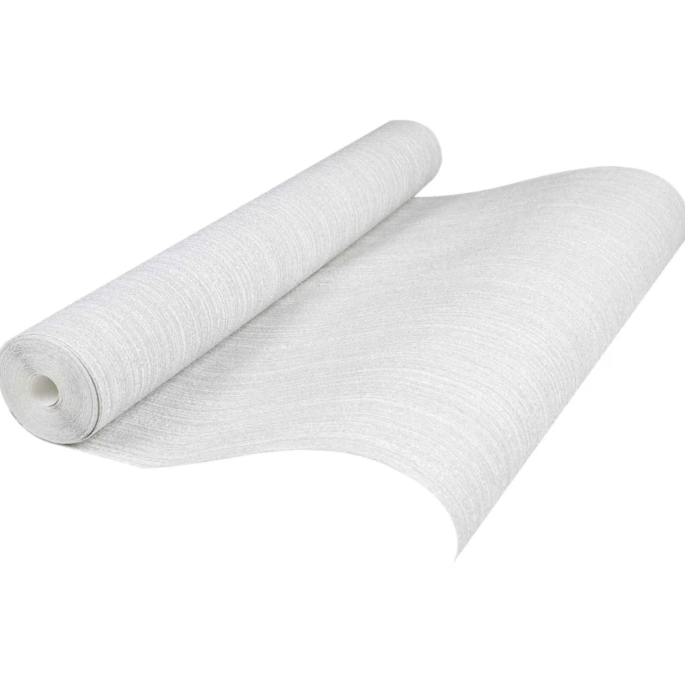 vidaXL 3D Vast Behang Gestreept Lichtgrijs 10 x 0,53 m Non-Woven Stof