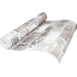 vidaXL 3D Vast Behang Gestreept Baksteen 10 x 0,53 m Non-Woven Stof