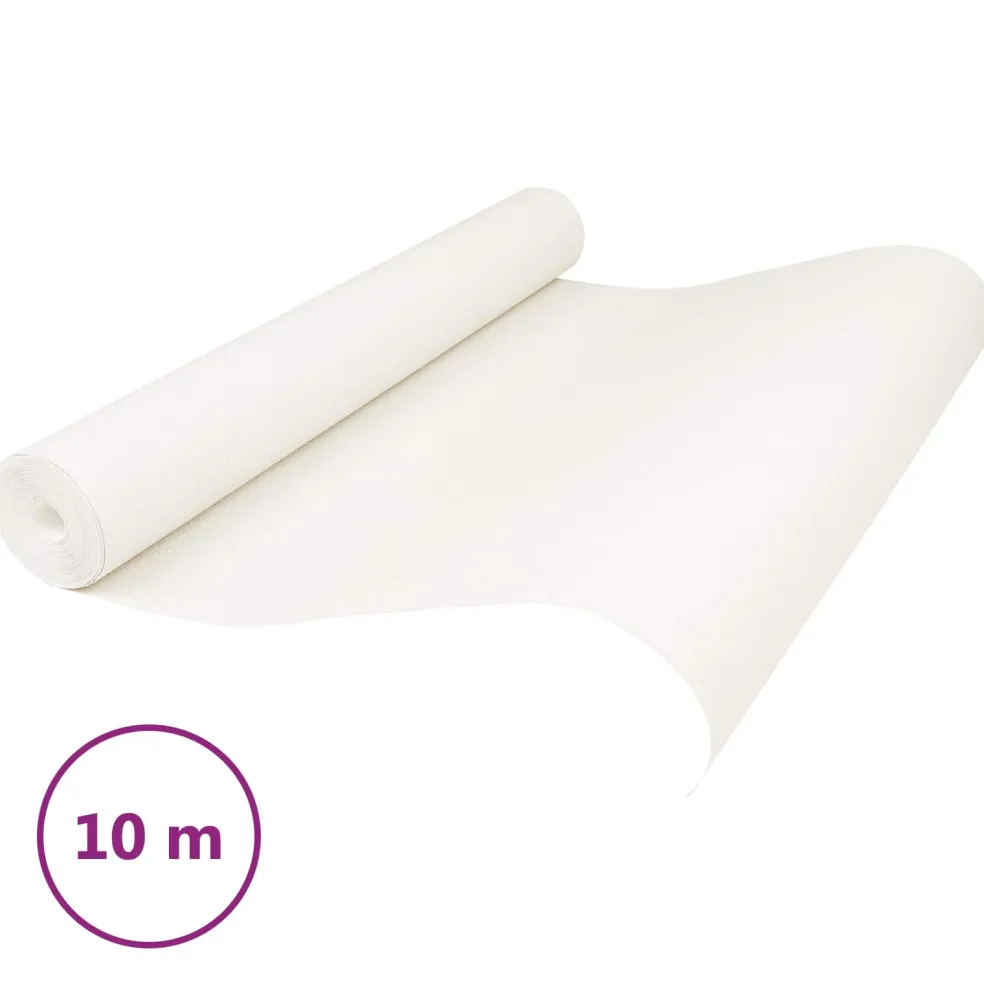 vidaXL 3D Vast Behang Gestreept Crèmewit 10 x 0,53 m Non-Woven Stof