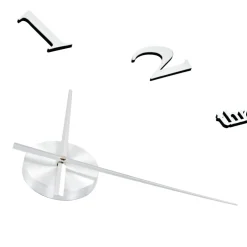vidaXL 3D-wandklok 100 cm XXL modern zilverkleurig