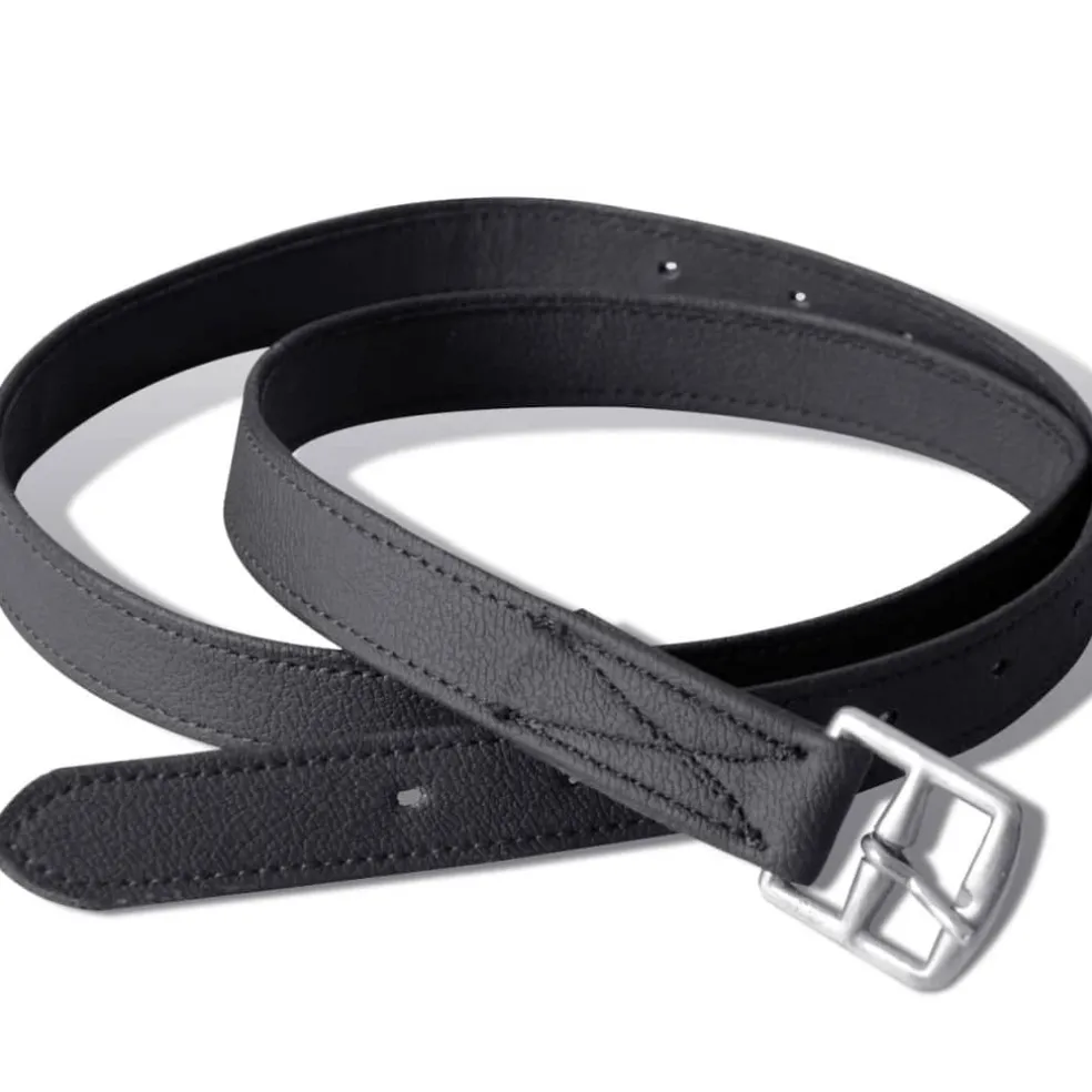 vidaXL Echt lederen paardrijzadel 16" 14 cm (5-in-1 set, zwart)