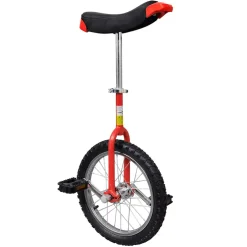 vidaXL Eenwieler verstelbaar 16 inch rood