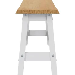 VidaXL Eetbank EKAI Wit 91,5 x 29 x 45,5 cm Massief grenenhout