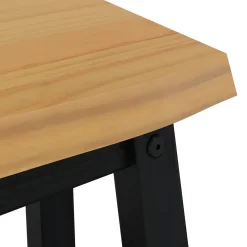 VidaXL Eetbank EKAI Zwart 91,5 x 29 x 45,5 cm Massief grenenhout
