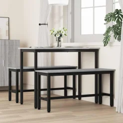 vidaXL Eetbank Grijs Sonoma 100 x 32,5 x 48,5 cm