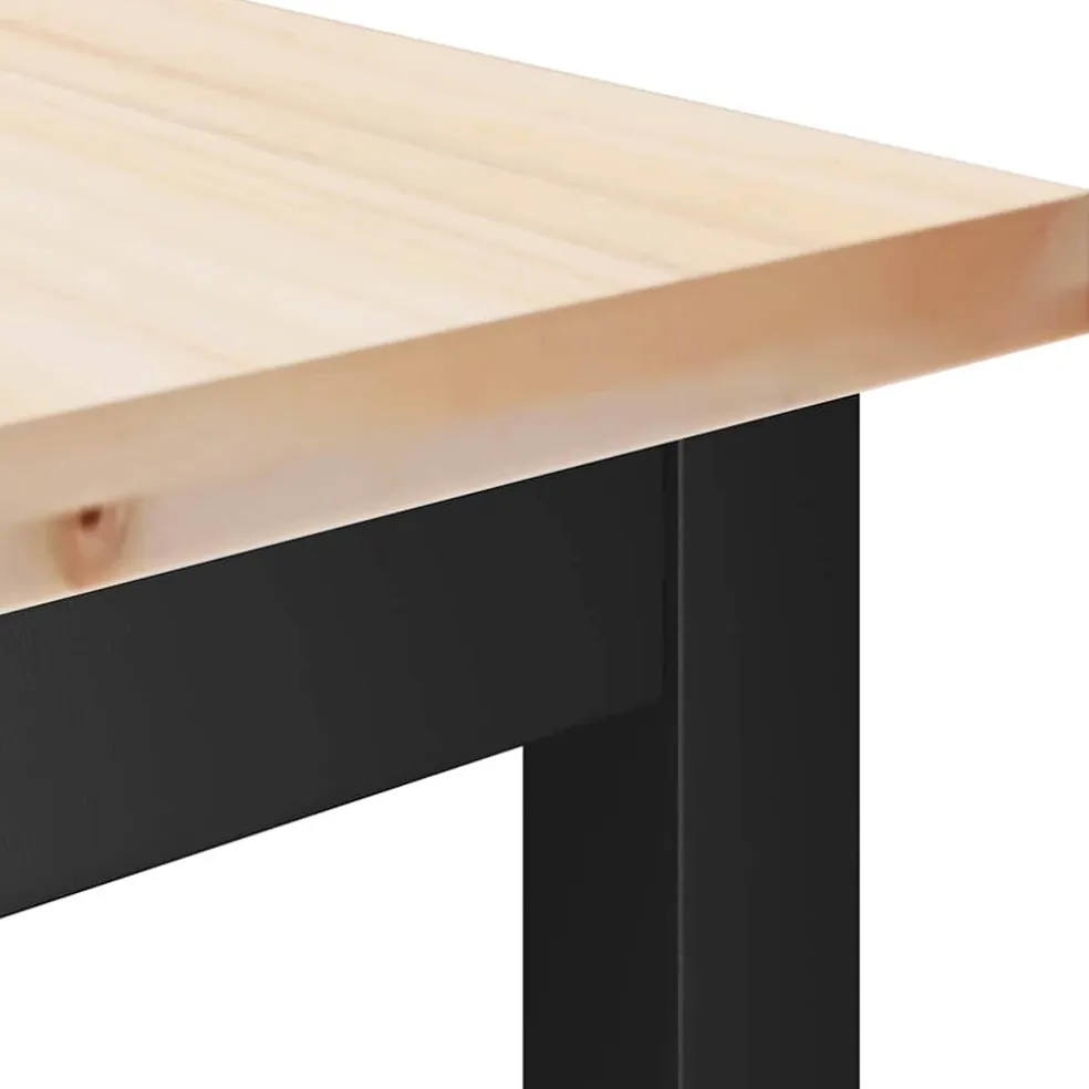 vidaXL Eetbank Naturel 100 x 32,5 x 49 cm Massief grenenhout