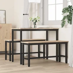 vidaXL Eetbank Naturel 100 x 32,5 x 49 cm Massief grenenhout