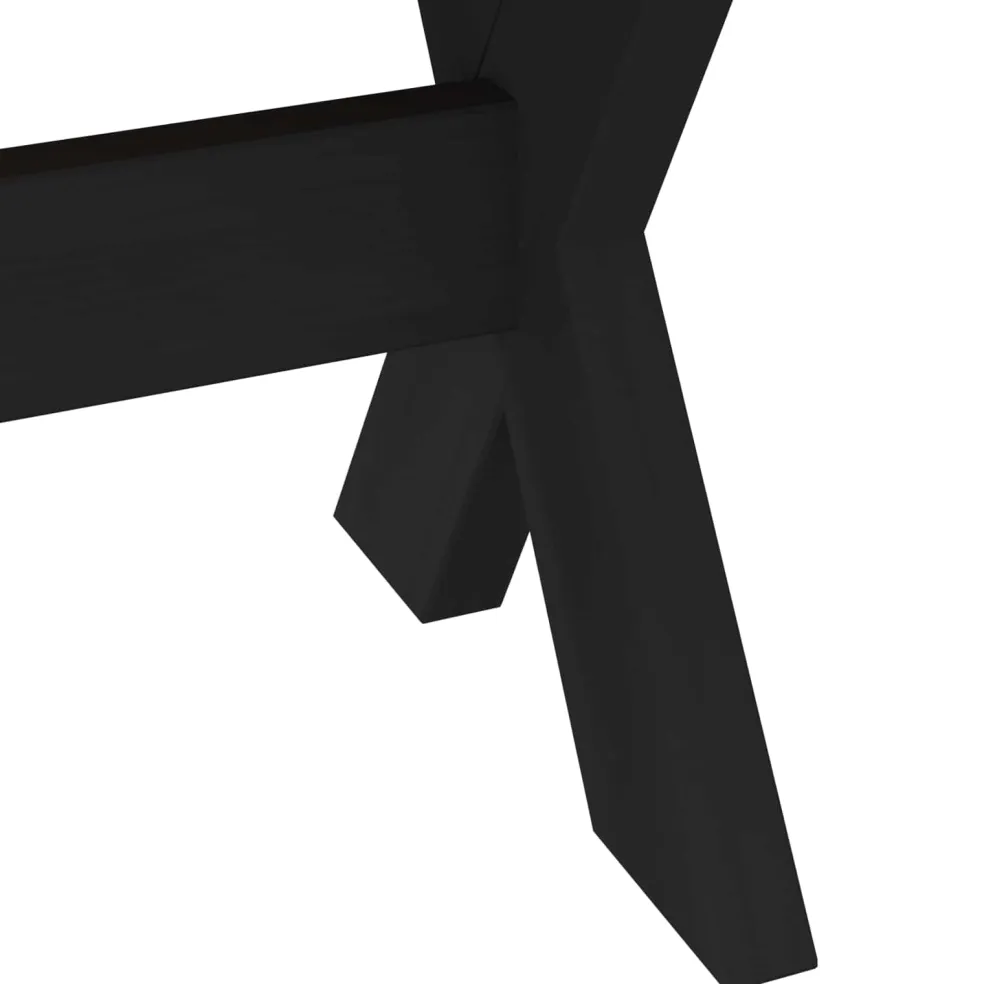 vidaXL Eetbank NOAIN 180 x 41 x 45 cm Massief grenenhout Zwart