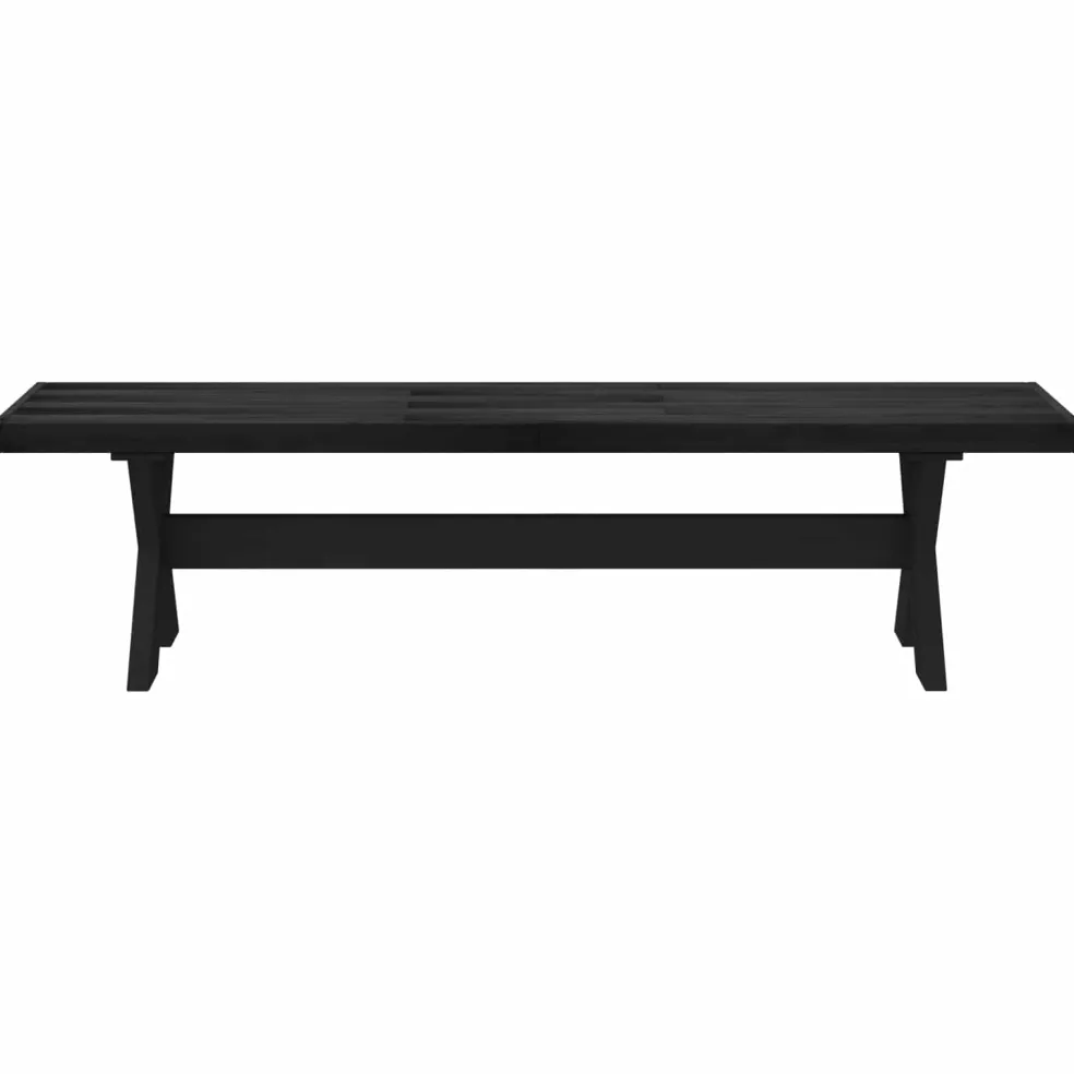 vidaXL Eetbank NOAIN 180 x 41 x 45 cm Massief grenenhout Zwart