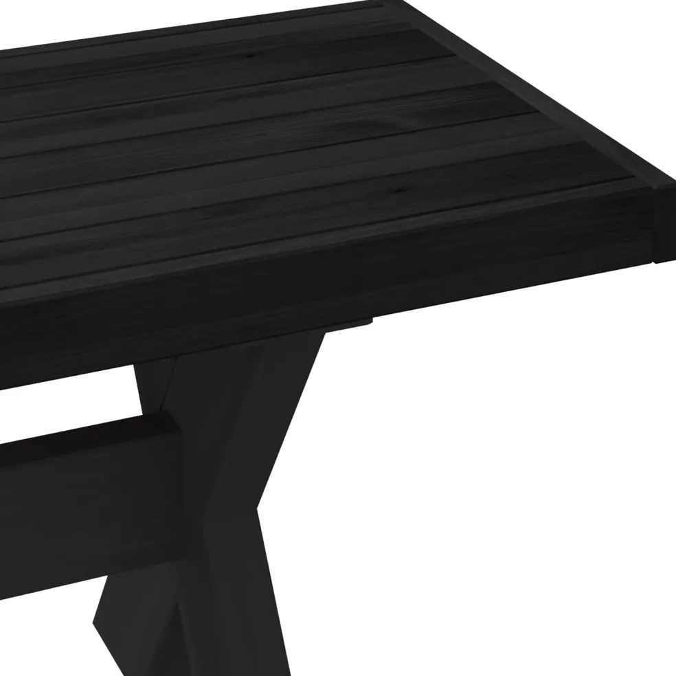 vidaXL Eetbank NOAIN 180 x 41 x 45 cm Massief grenenhout Zwart