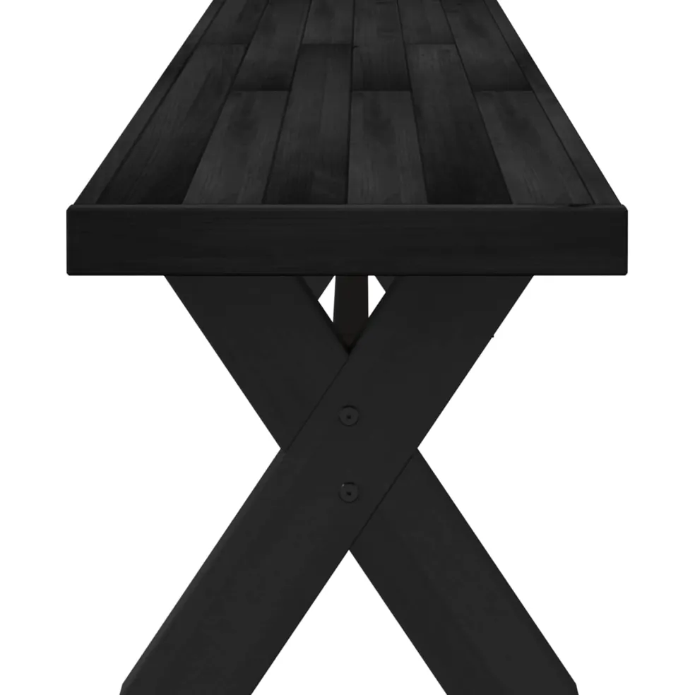 vidaXL Eetbank NOAIN 180 x 41 x 45 cm Massief grenenhout Zwart