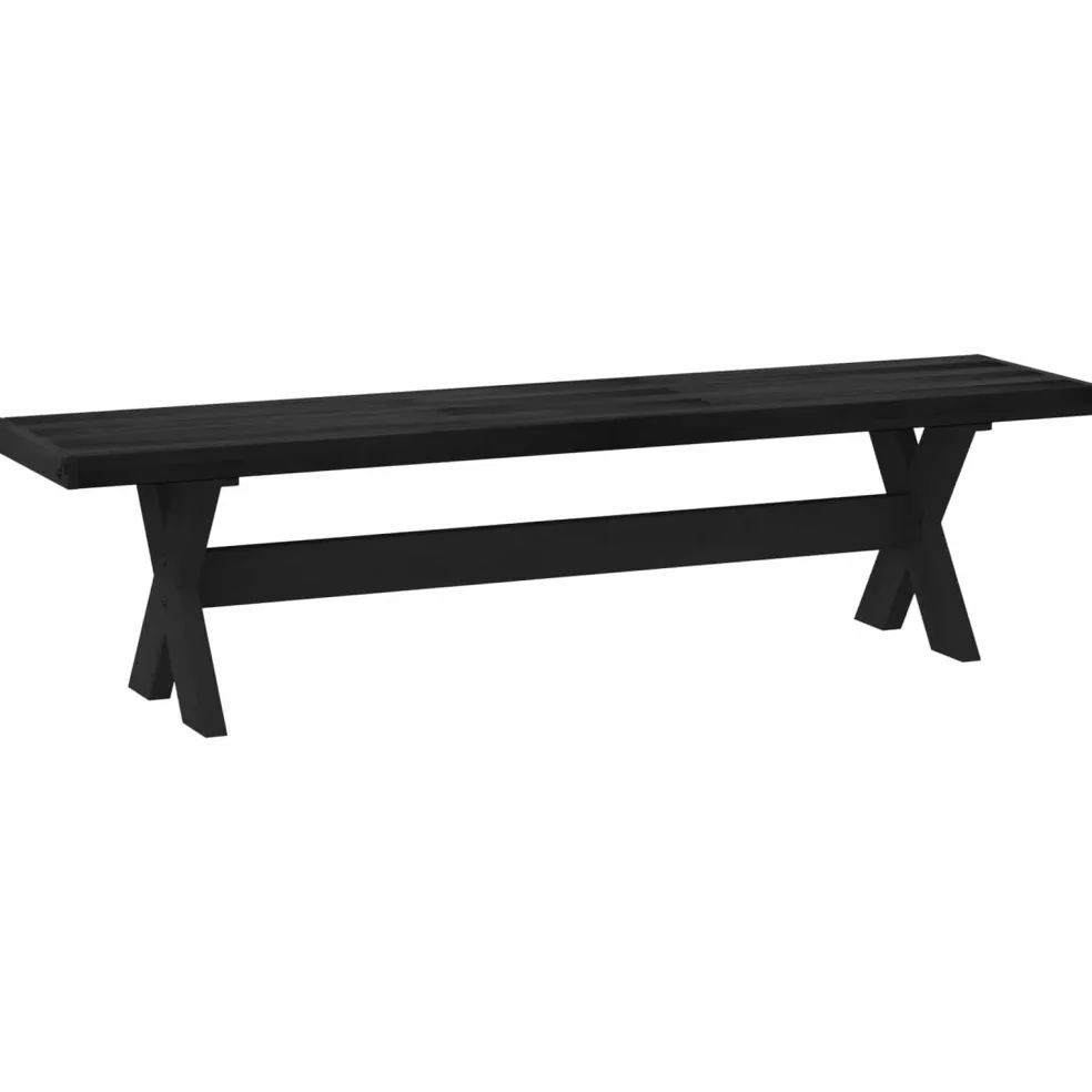 vidaXL Eetbank NOAIN 180 x 41 x 45 cm Massief grenenhout Zwart