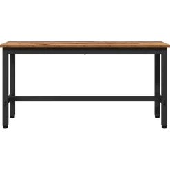 vidaXL Eetbank Oudhout 100 x 32,5 x 48,5 cm Engineered hout en staal