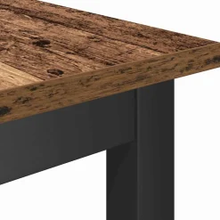 vidaXL Eetbank Oudhout 100 x 32,5 x 48,5 cm Engineered hout en staal