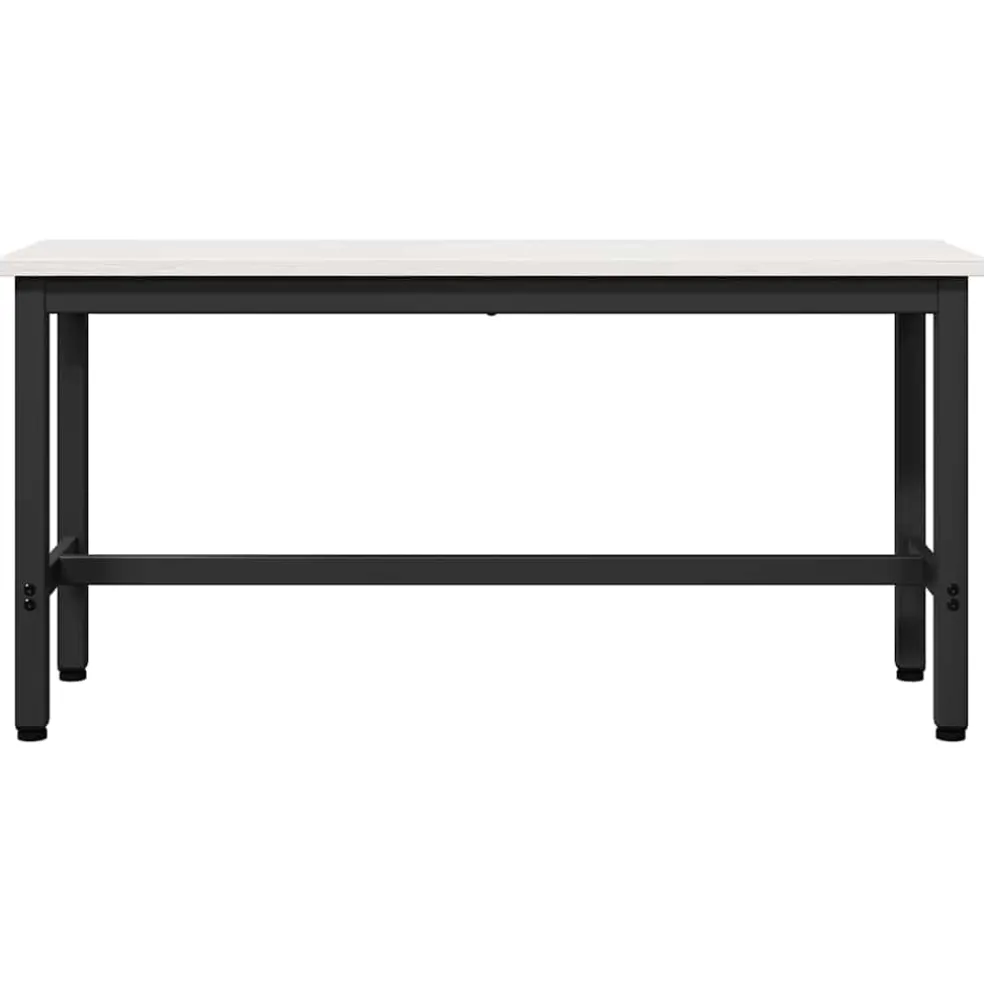 vidaXL Eetbank Wit 100 x 32,5 x 49 cm Massief grenenhout