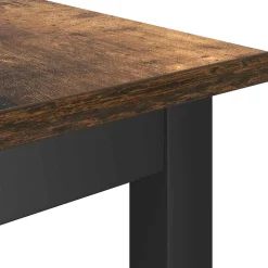 vidaXL Eetbank 100 x 32,5 x 48,5 cm Engineered hout en staal