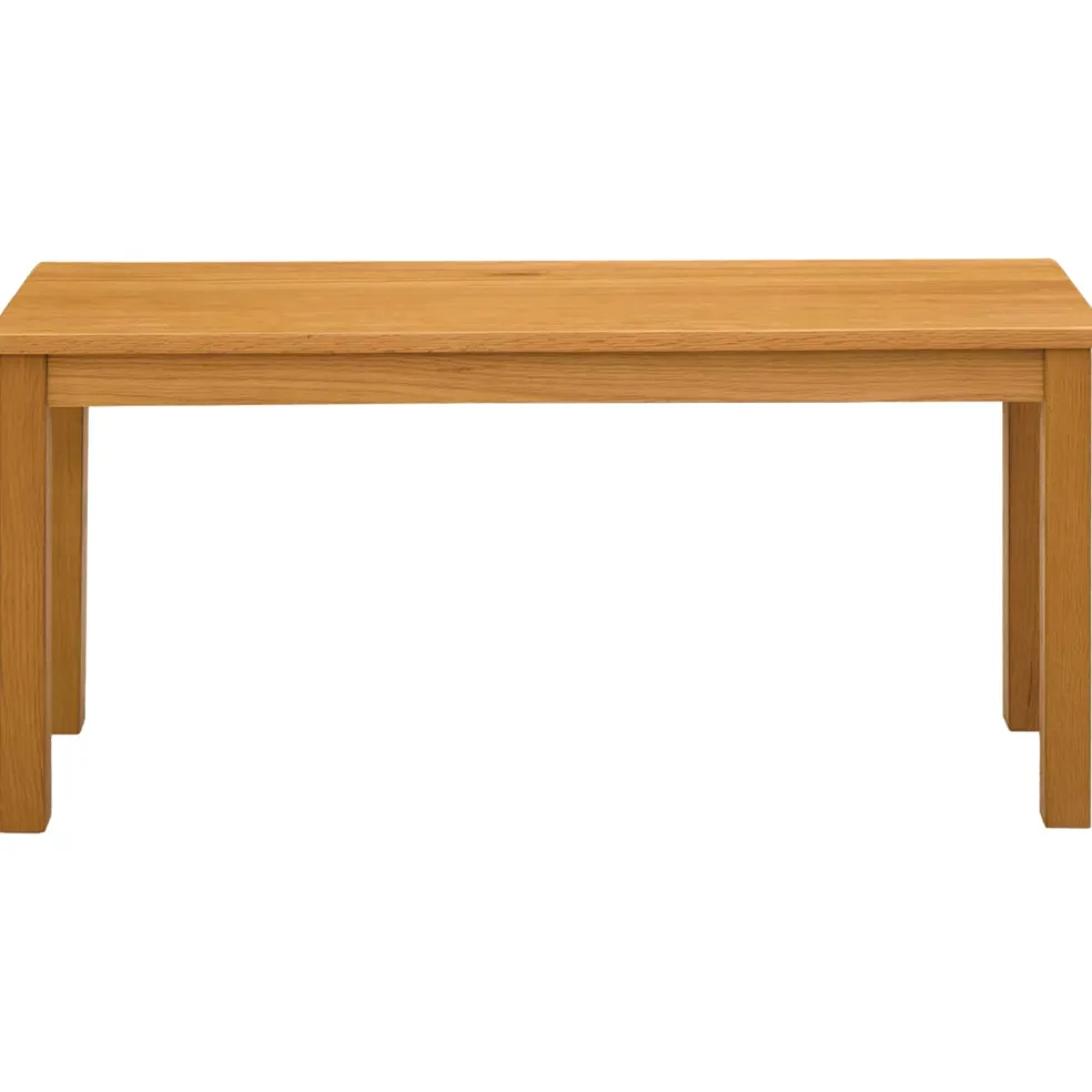 vidaXL Eetbank 95 x 32 x 45 cm Massief Eikenhout Naturel